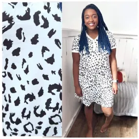 🌸 PREORDER NIGHT GOWN 🌸  Black & White Leopard