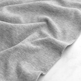 Classic Thick Cotton Ribbing Heather Grey