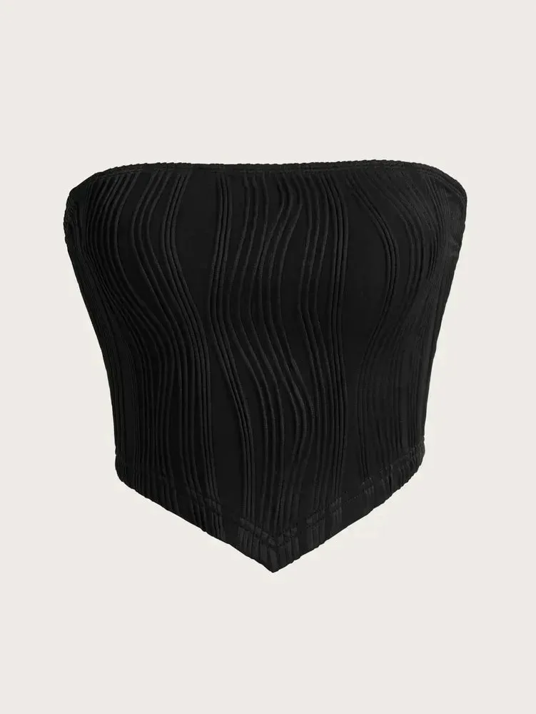 Lady Glams Women Summer Strapless Crop Tube Top Sexy Y2K Clothes Sleeveless Off The Shoulder Tank Top Streetwear Club Party 2024