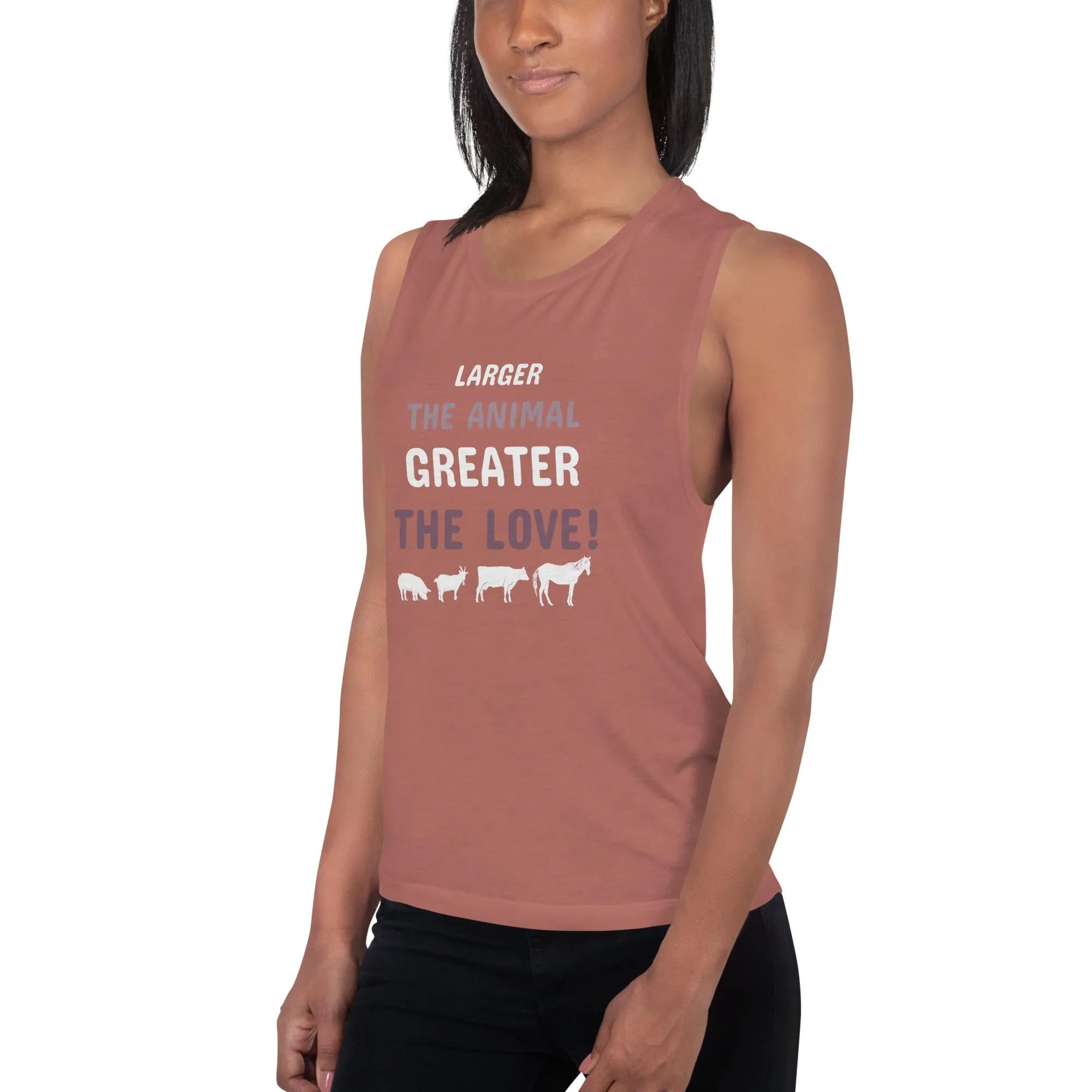 Larger the animal- Greater the love! Women's Tank Top