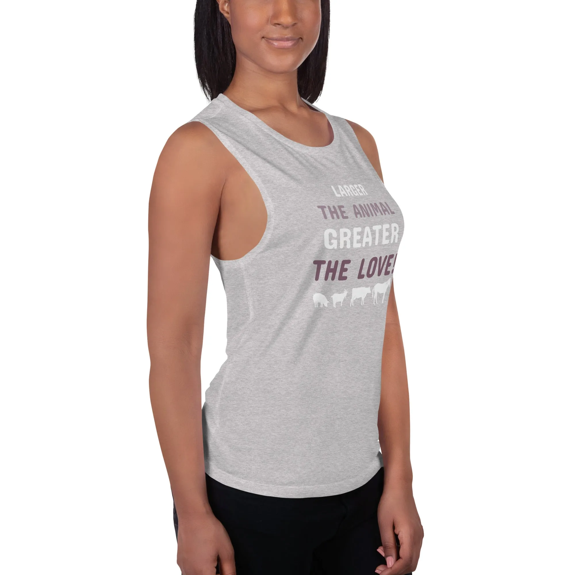 Larger the animal- Greater the love! Women's Tank Top