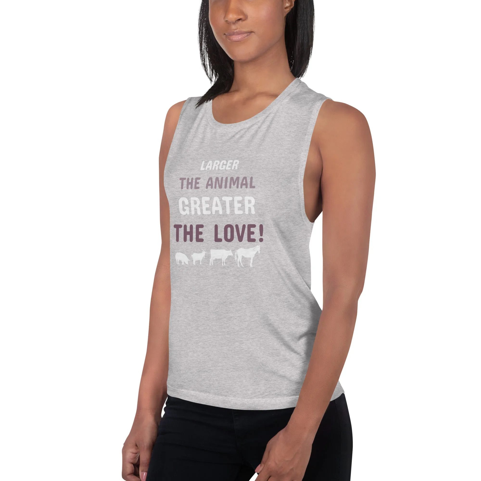 Larger the animal- Greater the love! Women's Tank Top