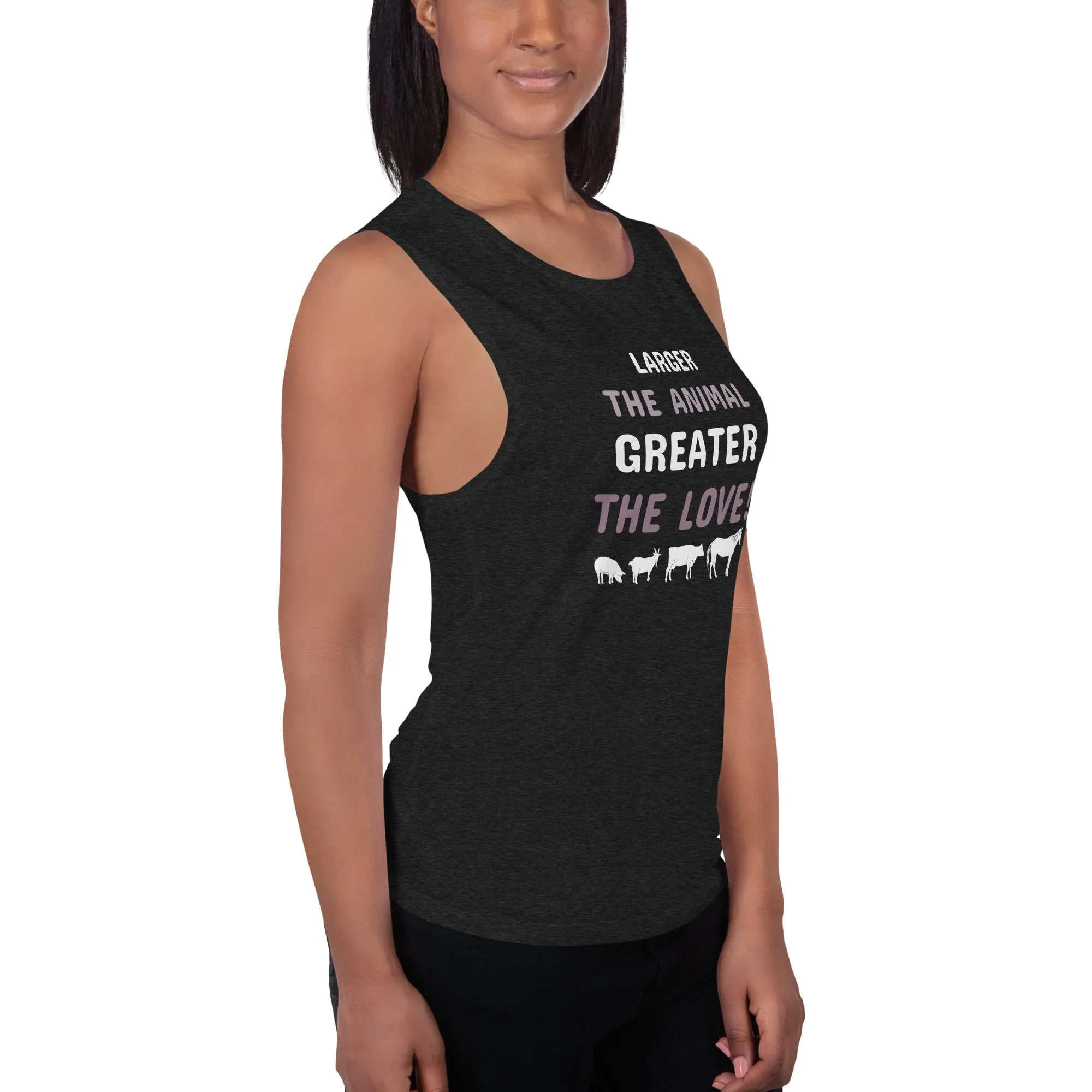Larger the animal- Greater the love! Women's Tank Top