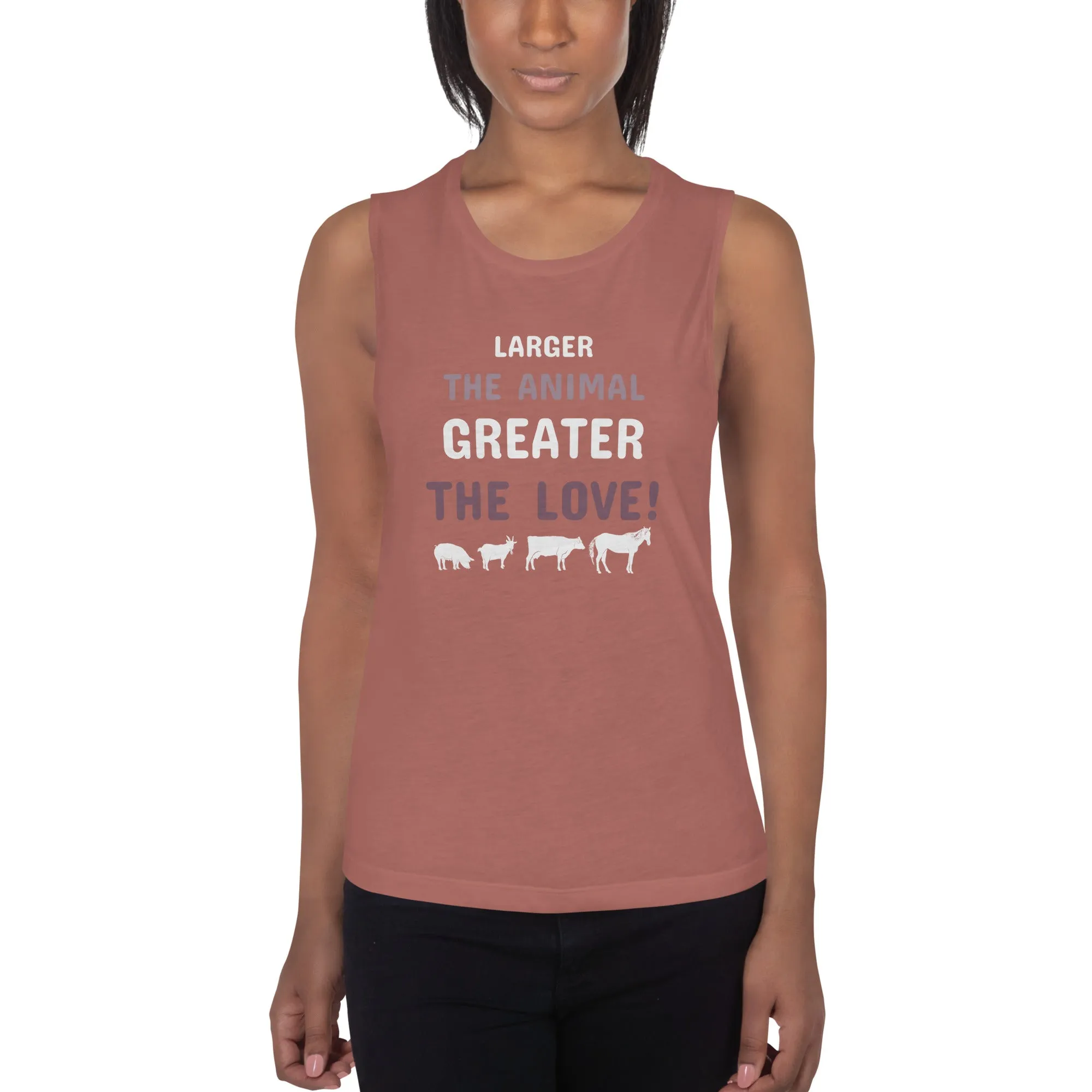 Larger the animal- Greater the love! Women's Tank Top