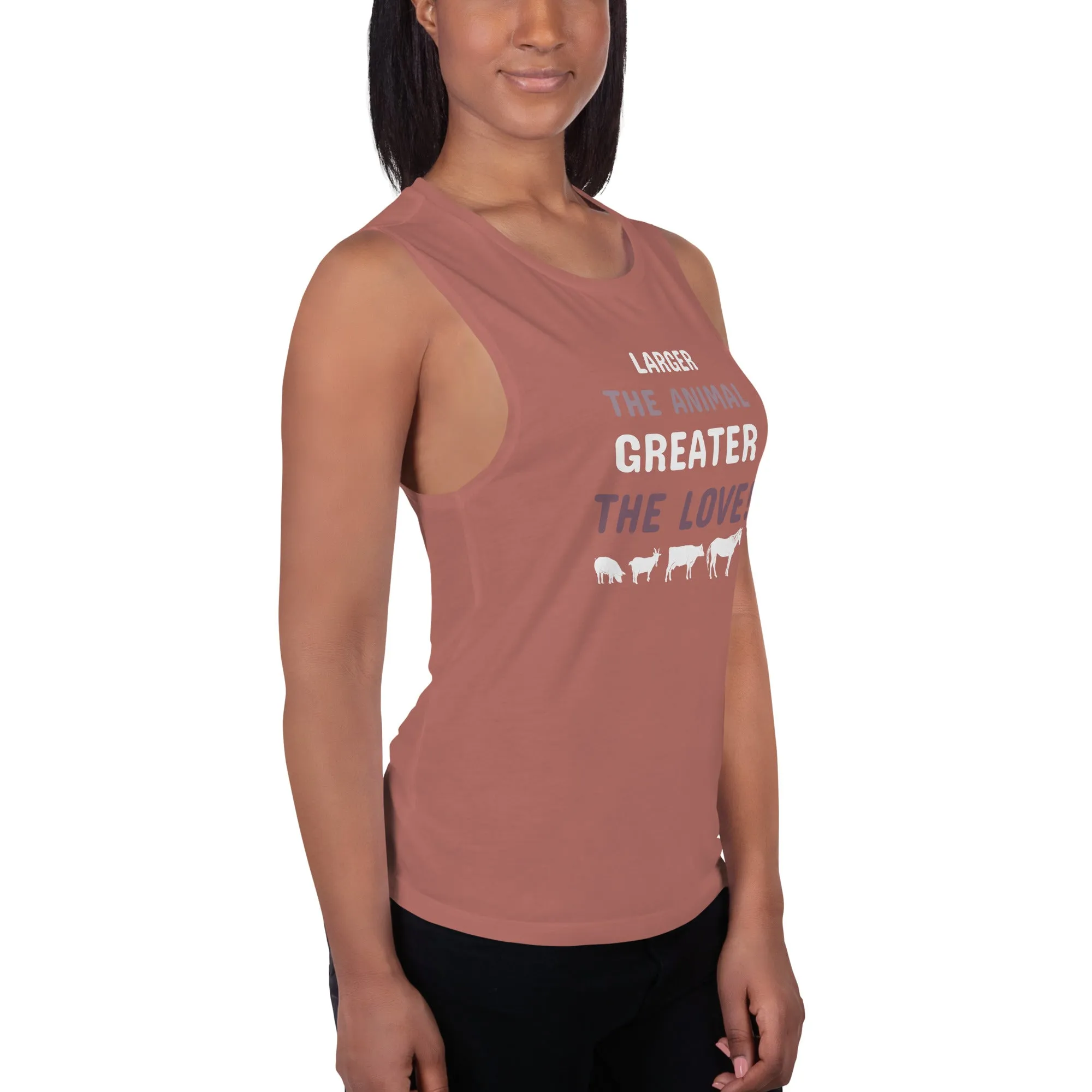 Larger the animal- Greater the love! Women's Tank Top