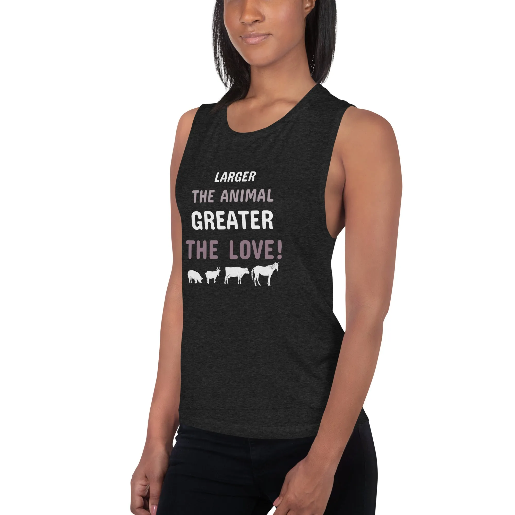 Larger the animal- Greater the love! Women's Tank Top