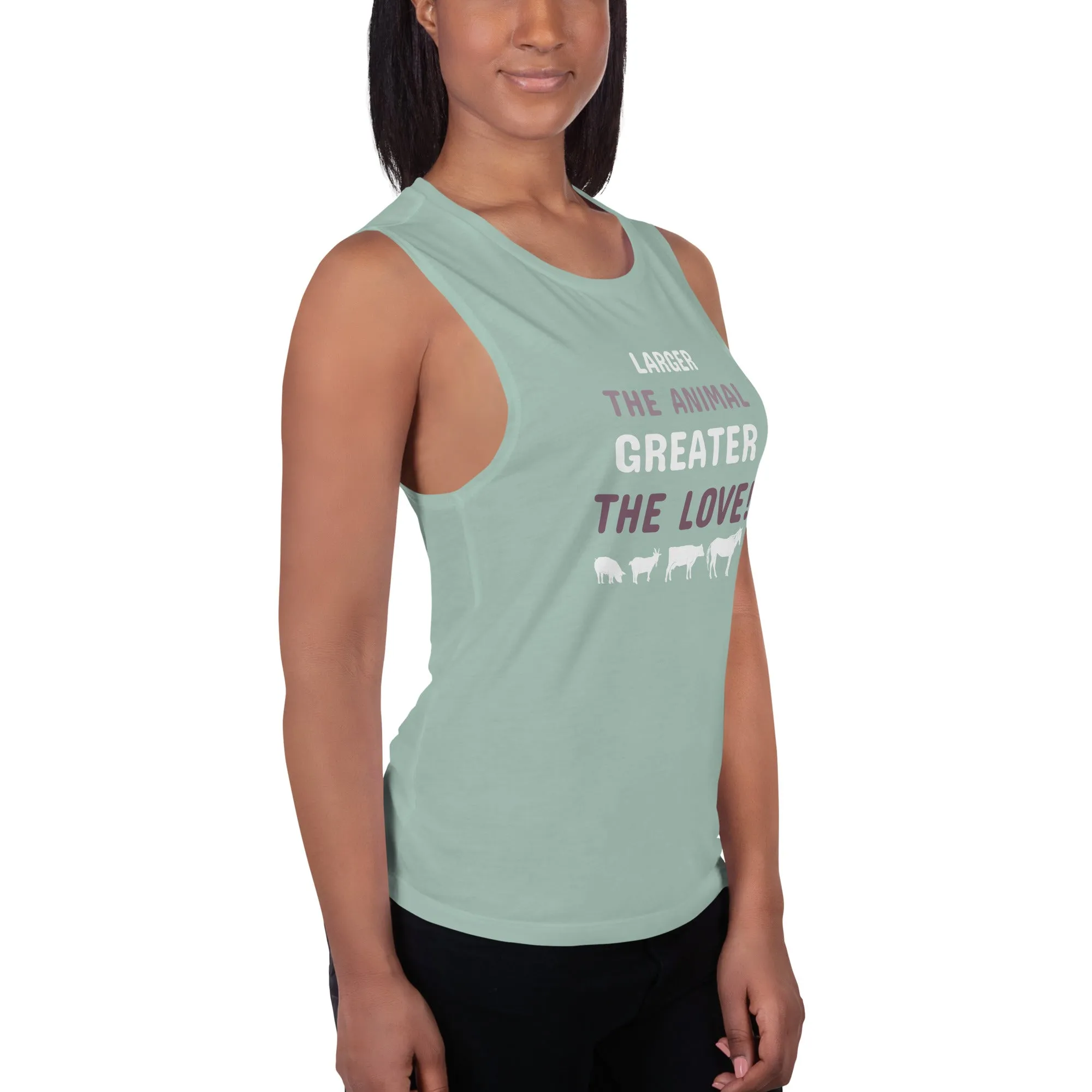 Larger the animal- Greater the love! Women's Tank Top
