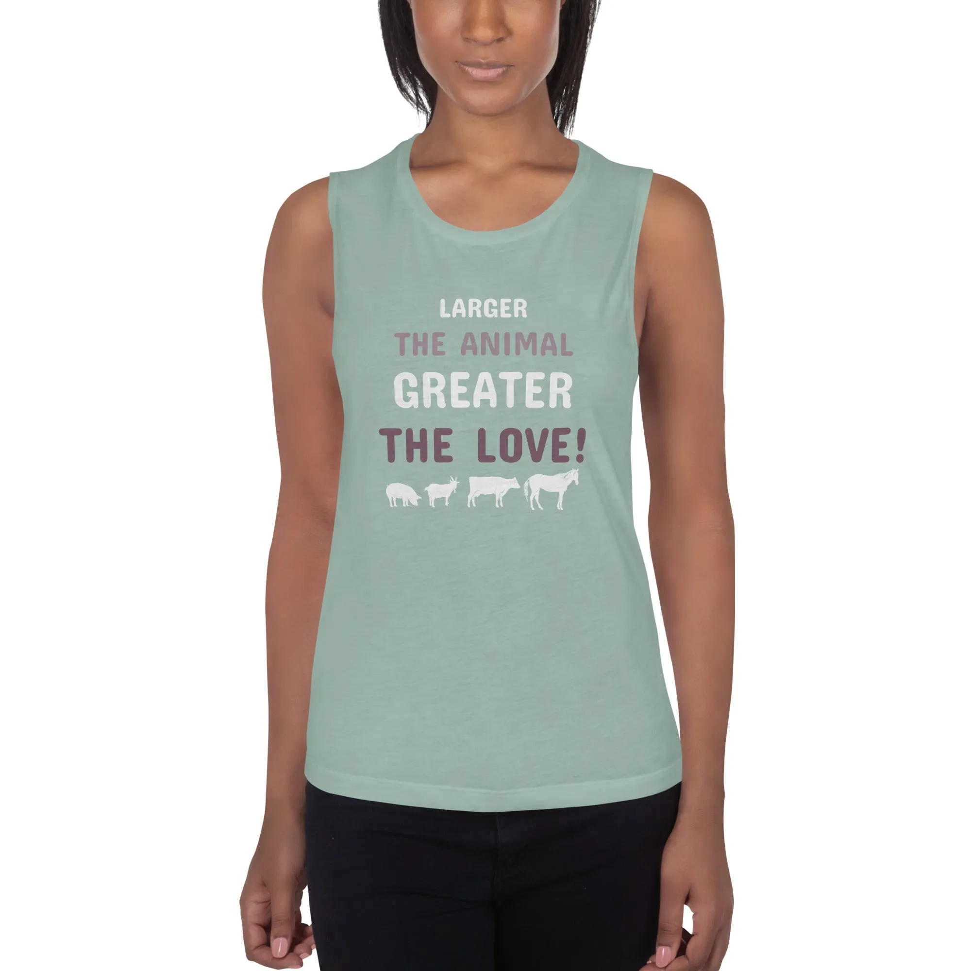 Larger the animal- Greater the love! Women's Tank Top