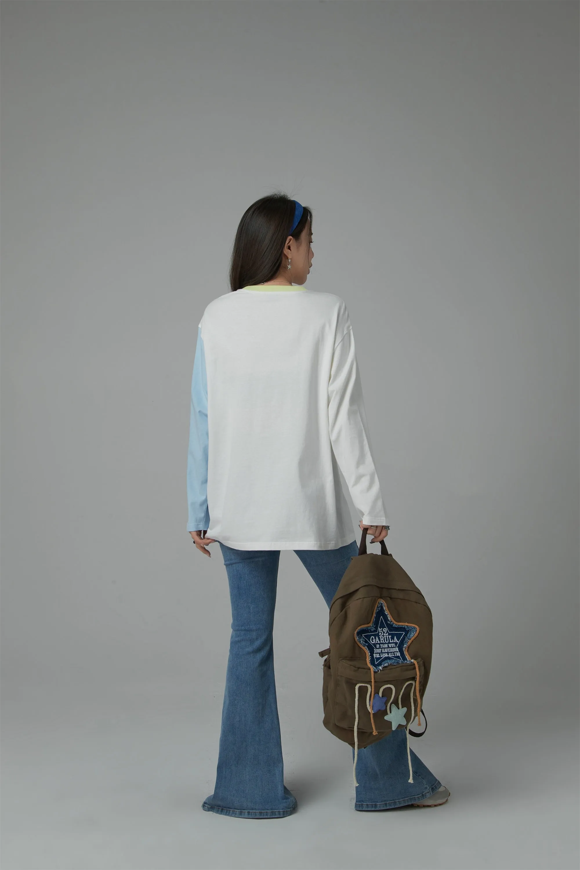 Size Doesnt Matter Two-Toned Loose Fit T-Shirt