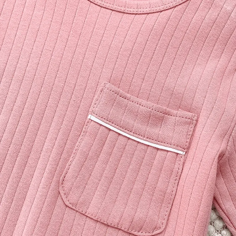 Toddler 2-Piece Simple Pocket Pajamas Set