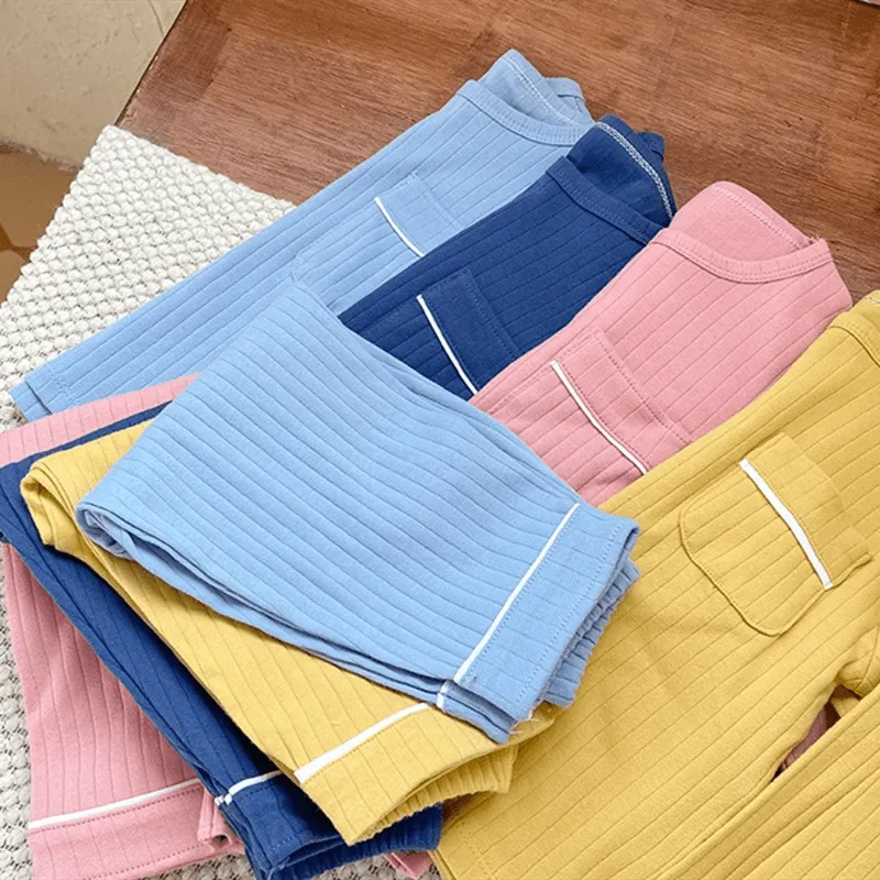 Toddler 2-Piece Simple Pocket Pajamas Set