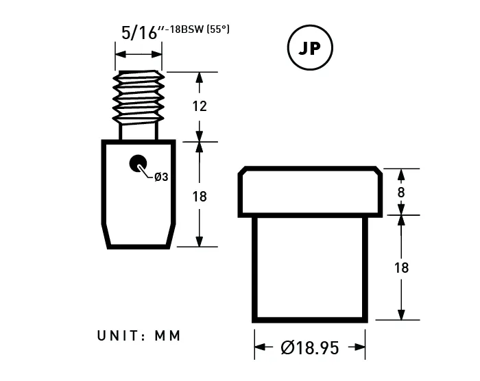 YKK | 16L 10.1mm Prong Snap Fastener | YPS-16L101